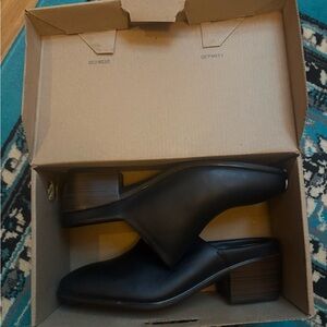 Naot Black Leather Mules